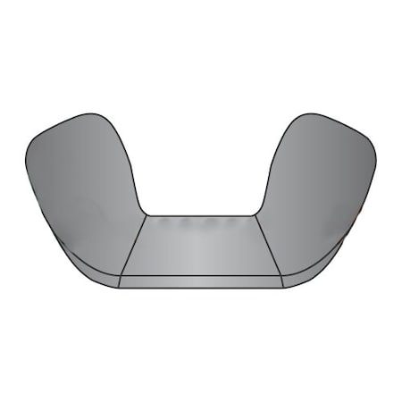 Newport Fasteners Wing Nut, #6-32, Steel, Black Oxide, 0.41 in Ht, 0.72 in Max Wing Span, 2000 PK 239472